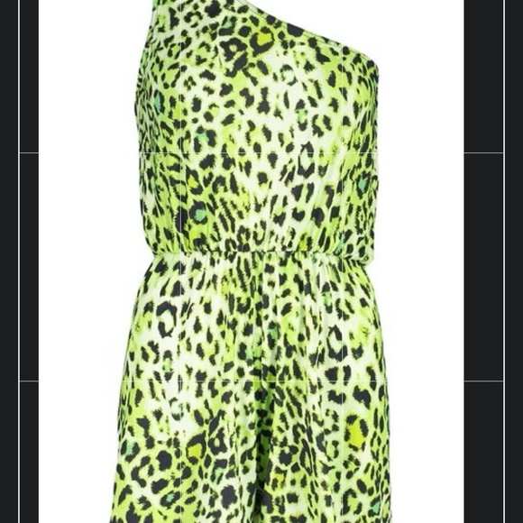 Boohoo One Shoulder Animal Print Romper - Picture 2 of 5